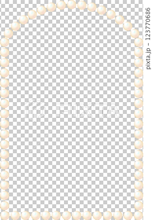 珍珠插圖製成的拱形窗框 123770686