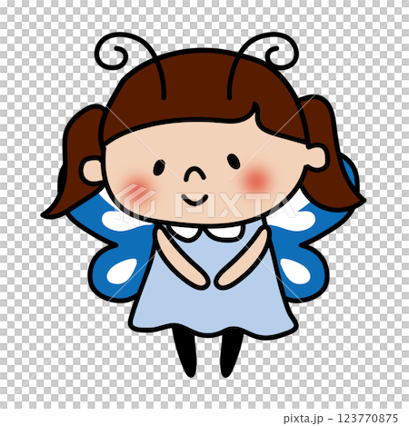 チョウチョの格好をした子供（女の子）1 123770875