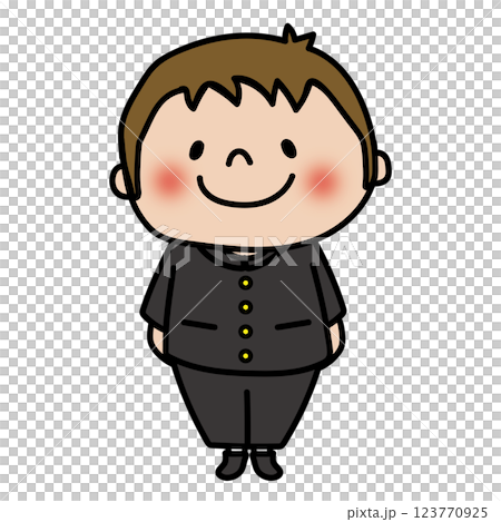 Junior high school boy wearing school uniform 1 123770925