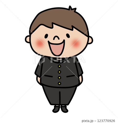 学ランを着た中学生の男の子2 学ランを着た中学生の男の子2 123770926