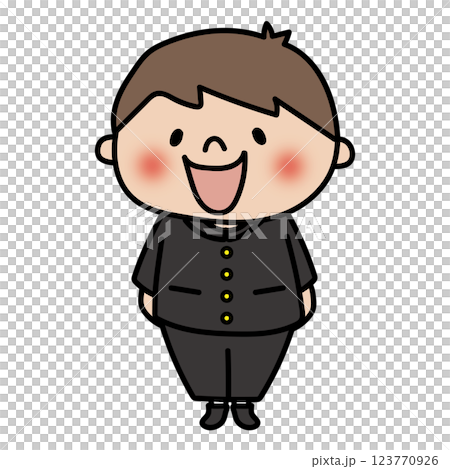 Junior high school boy wearing school uniform 2 123770926