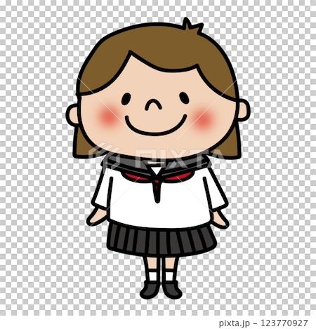 Junior high school girl wearing a sailor suit 1 123770927