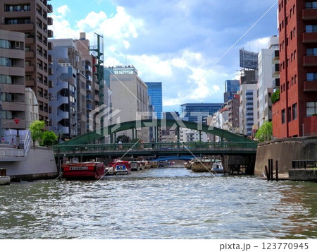 隅田川 神田川合流点 柳橋 123770945