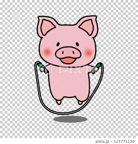 Pig skipping rope 123771130