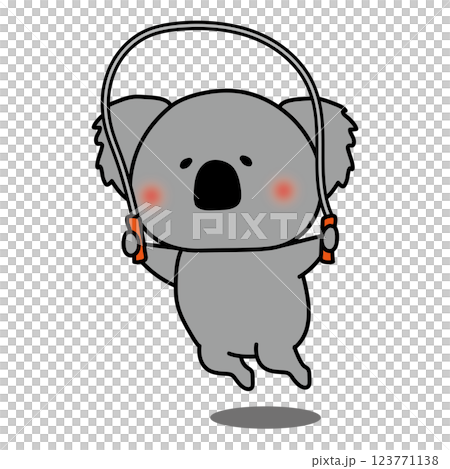 Koala jumping rope 123771138