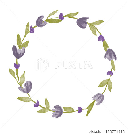 カラフルな花の水彩イラストの背景フレーム 123771413