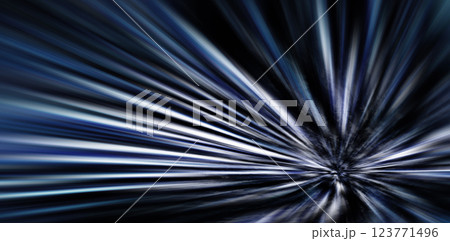 放射状に拡散する黒背景にシルバーブルーメタリックなシミありフレア光テクスチャー 123771496