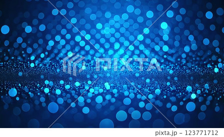 青いドット 水玉柄の抽象的な壁紙素材 背景素材 グラデーション 123771712