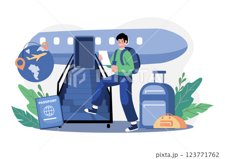 Man Doing Flight Boarding Man Doing Flight Boarding 123771762