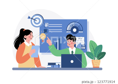Businessman Using A Strategic Move To Reach A Goal Businessman Using A Strategic Move To Reach A Goal 123771914