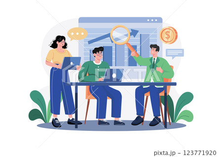 Business Team Monitoring Data Analytic Business Team Monitoring Data Analytic 123771920