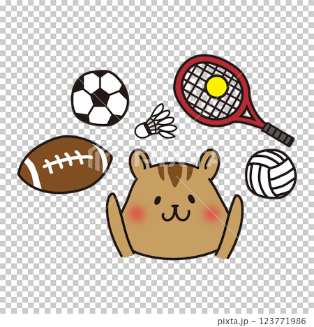 スポーツを選ぶリス 123771986