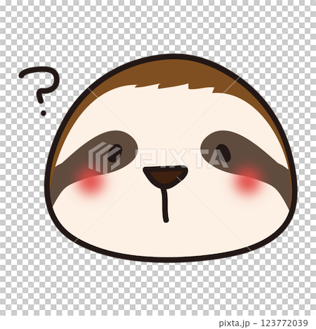 A lazy man's face with a question mark A lazy man's face with a question mark 123772039