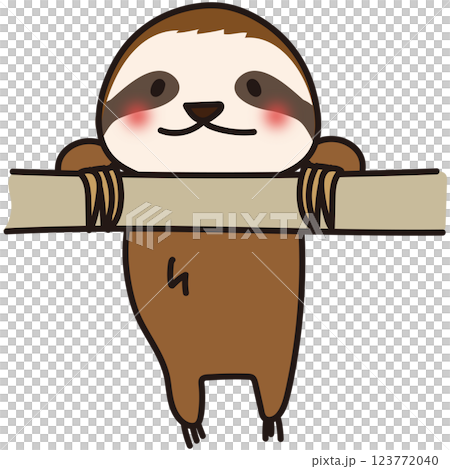 Sloth hanging from a tree 1 123772040