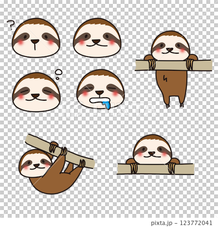 Lazy sloth set Lazy sloth set 123772041