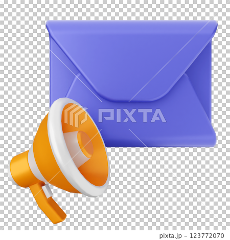 3d mail email message megaphone sales promotion 3d mail email message megaphone sales promotion 123772070