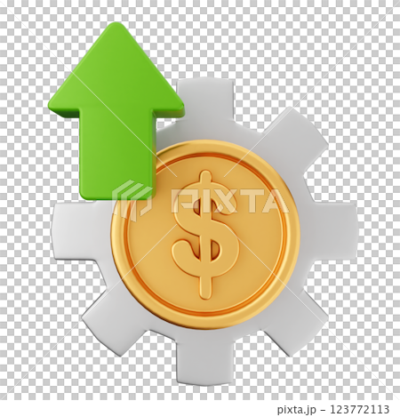 3d money investment setting gear 3d money investment setting gear 123772113