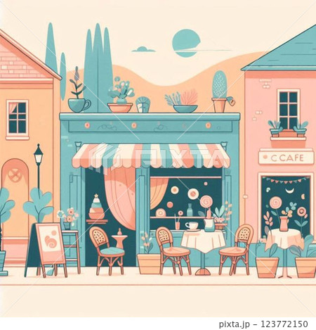 カフェのイメージ図 123772150