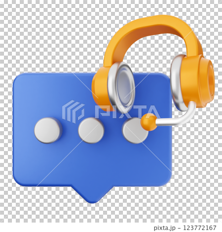 3d helpdesk support center service chat 123772167