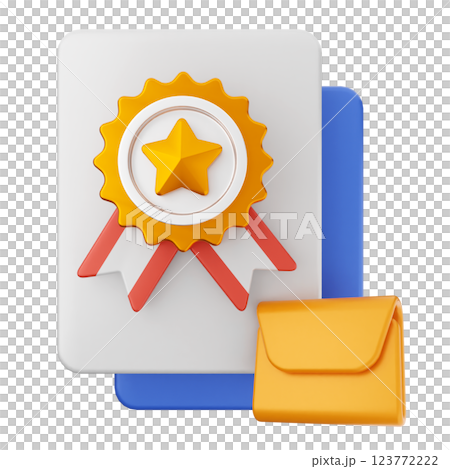 3d mail email message reward badge medal 123772222