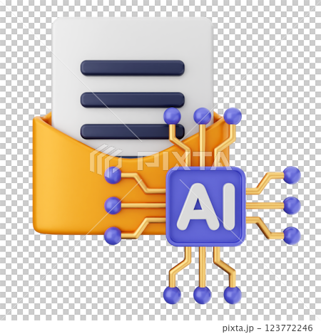 3d mail email message artificial intelligence 3d mail email message artificial intelligence 123772246