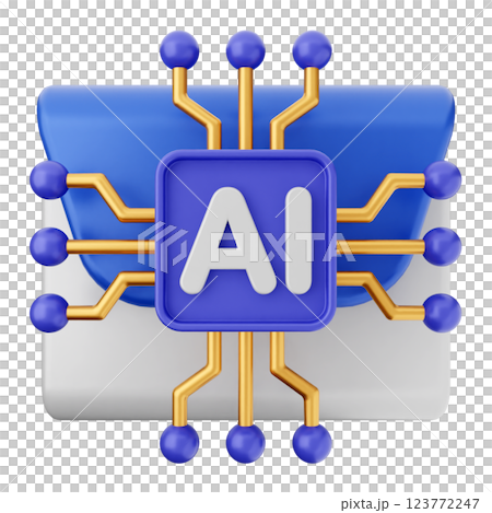 3d mail email message artificial intelligence 3d mail email message artificial intelligence 123772247