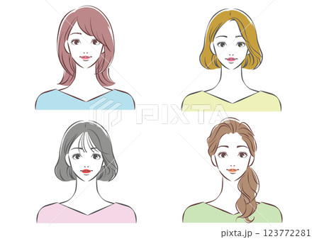 様々な女性たち　正面 123772281