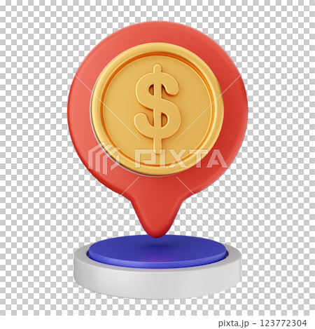 3d finance business money location 123772304