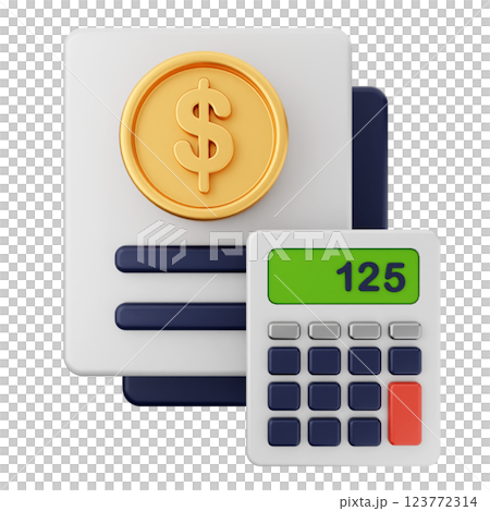 3d finance business file contract calculate 123772314