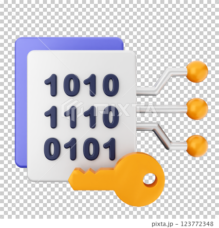 3d security protection encryption file lock key 123772348