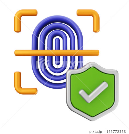 3d security protection fingerprint authentication 123772358