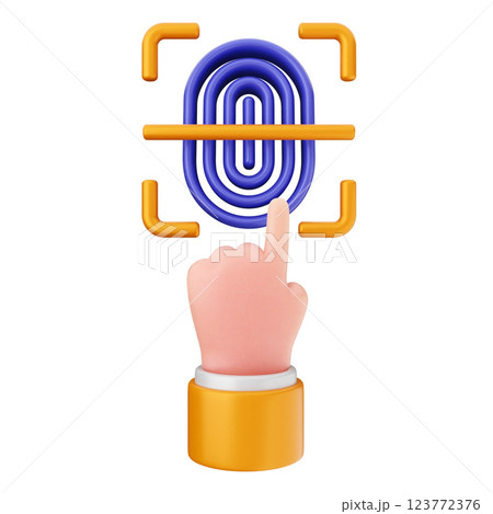 3d security protection fingerprint 123772376