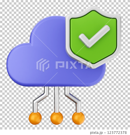 3d security protection cloud safe 123772378