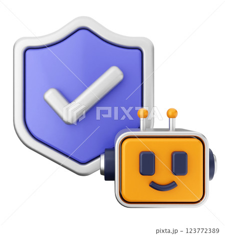 3d security protection robot shield 123772389
