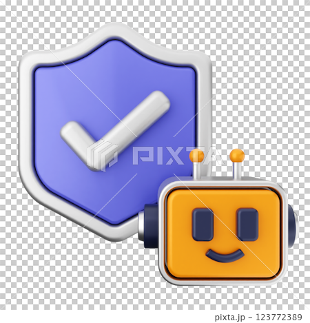 3d security protection robot shield 123772389