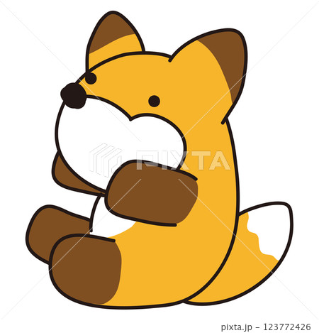 コロンとした大きなキツネのぬいぐるみ 123772426