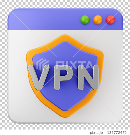 3d website icon vpn 123772472