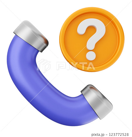 3d helpdesk support center service call question mark 123772528