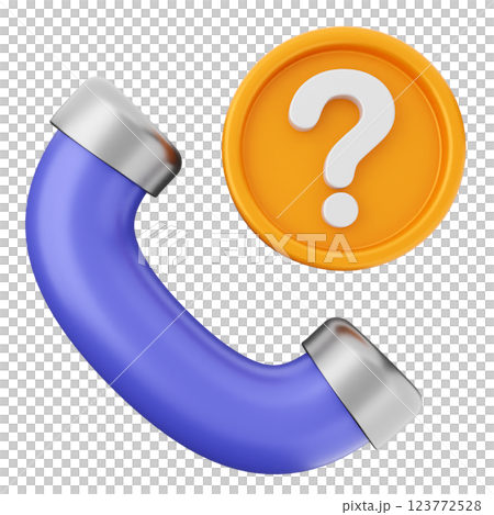 3d helpdesk support center service call question mark 123772528
