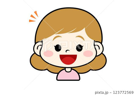 嬉しい表情の女の子 嬉しい表情の女の子 123772569