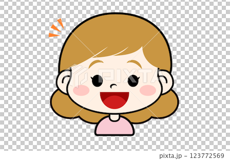 Glad expression girl 123772569