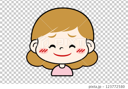 照れた表情の女の子 照れた表情の女の子 123772580