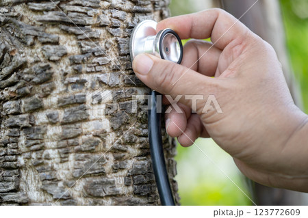 Doctor scientist holding bottle of herb oil plant product, droplet dosing, biology and ecology alternative nature medicine. Doctor scientist holding bottle of herb oil plant product, droplet dosing, biology and ecology alternative nature medicine. 123772609