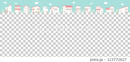 Blue sky townscape background vector illustration Simple Copy space Background Streetscape Residential area Blue sky townscape background vector illustration Simple Copy space Background Streetscape Residential area 123772627