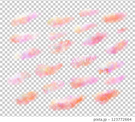 沙丁魚雲漂浮在日落天空中 123772664