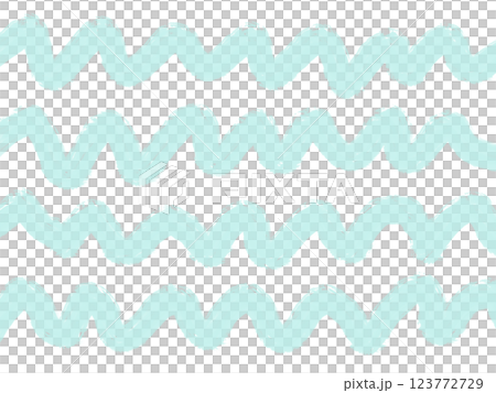 ラフに描いた抽象的な水色の波線 海・波・プール ラフに描いた抽象的な水色の波線 海・波・プール 123772729