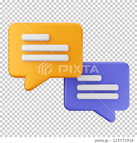 3d social media icon chat 123772916