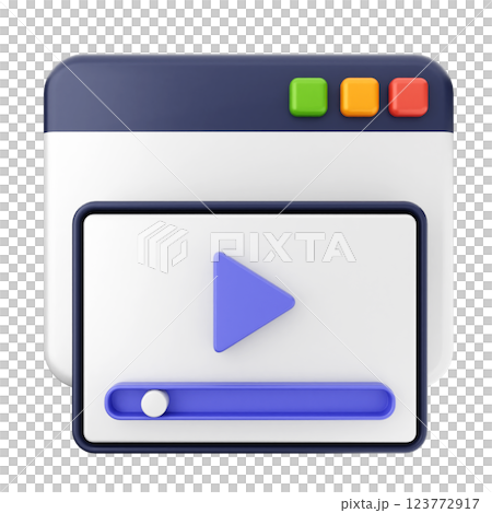3d social media icon video 123772917