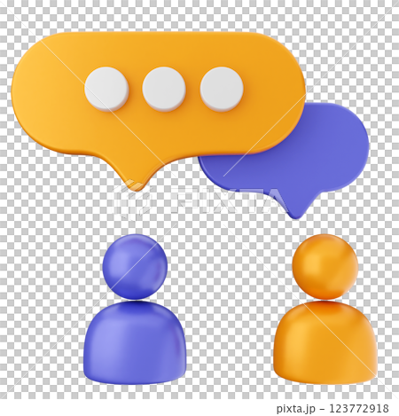 3d social media icon chat 123772918