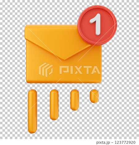 3d social media icon mail notification 123772920